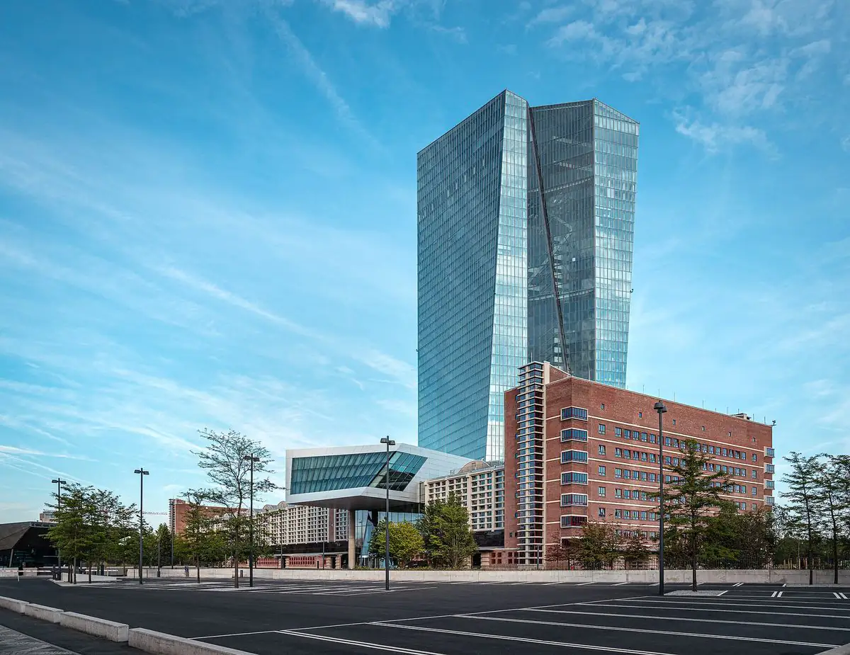 The European Central Bank headquarters in Frankfurt, July 2019. Archive photo.